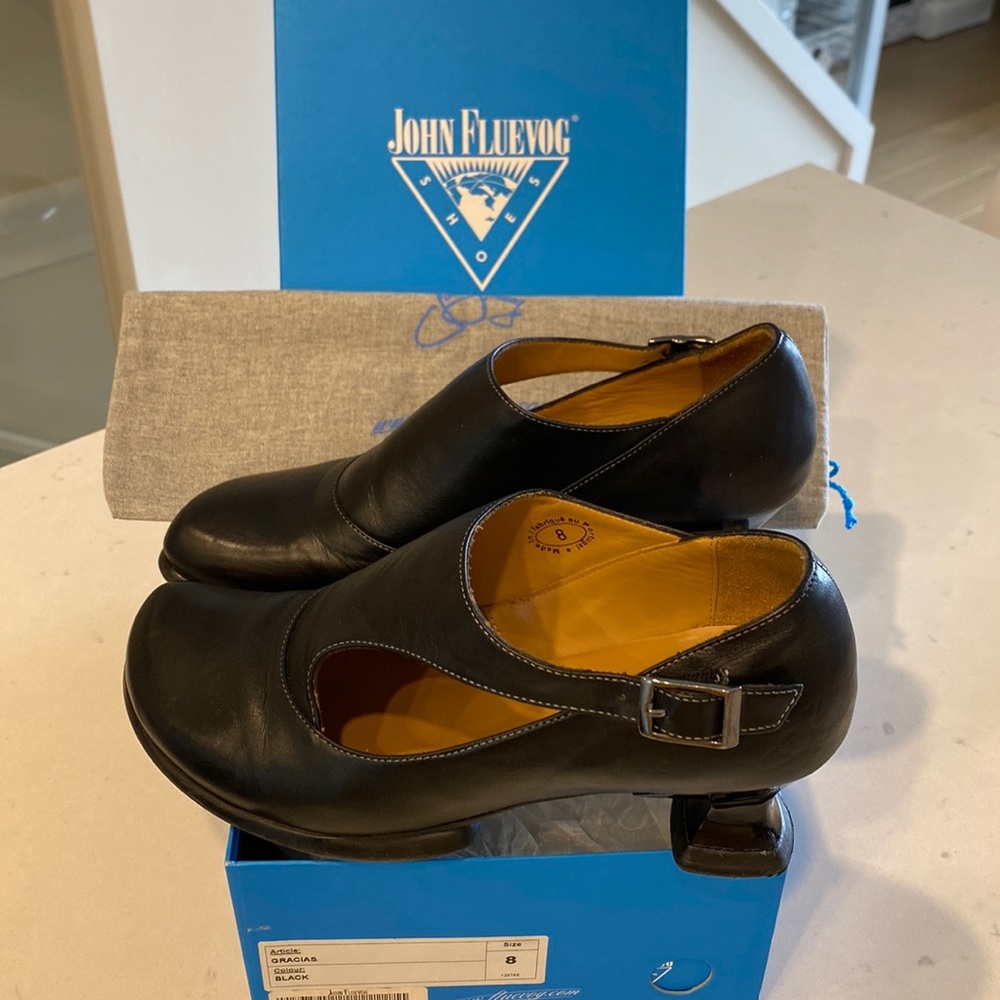 COPY - John Fluevog Wearever Side Buckle Mary Jane Shoe - Gracias Size 8 Women … - Picture 1 of 3
